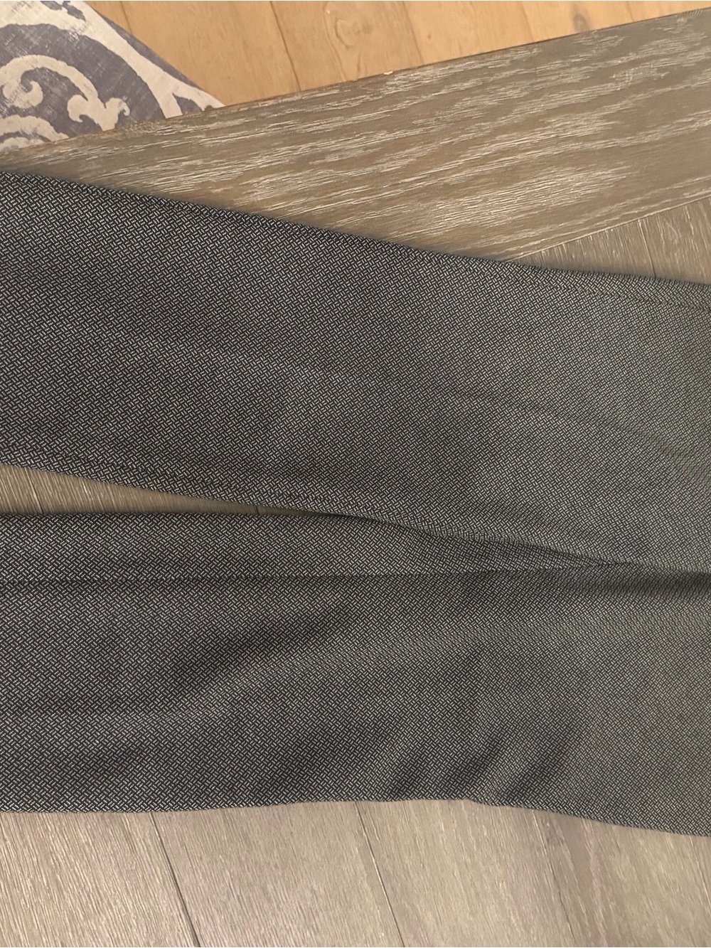 White House Black Market Black & Gray Patterned Dress Trousers